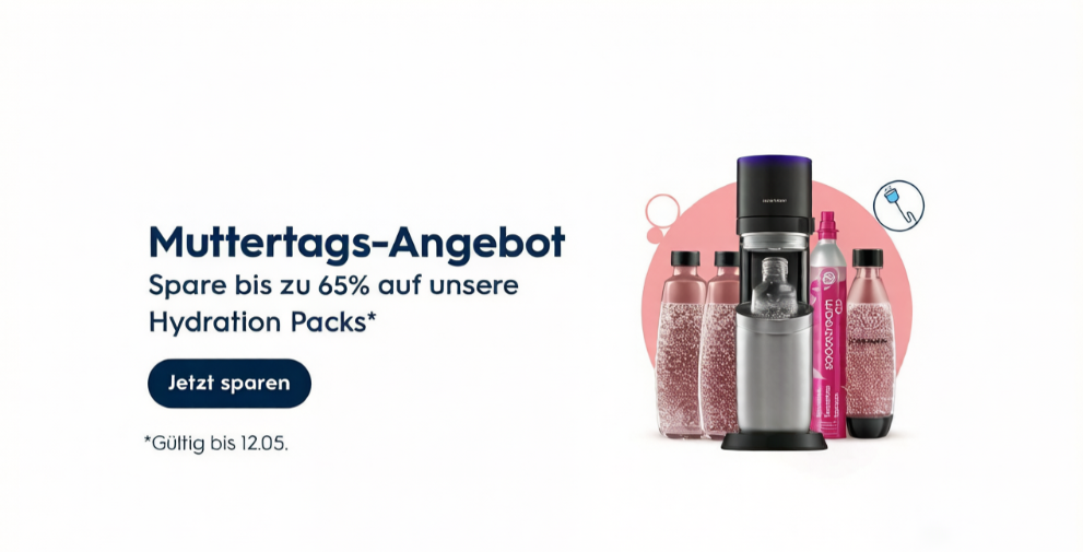 Frisches Sprudelwasser auf Knopfdruck